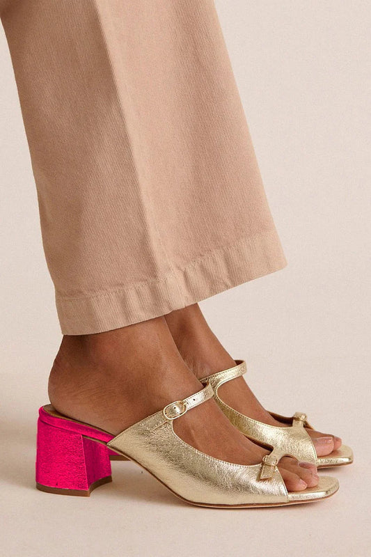 Mitzi | Sandalias Tipo Mule con Tacón Ancho