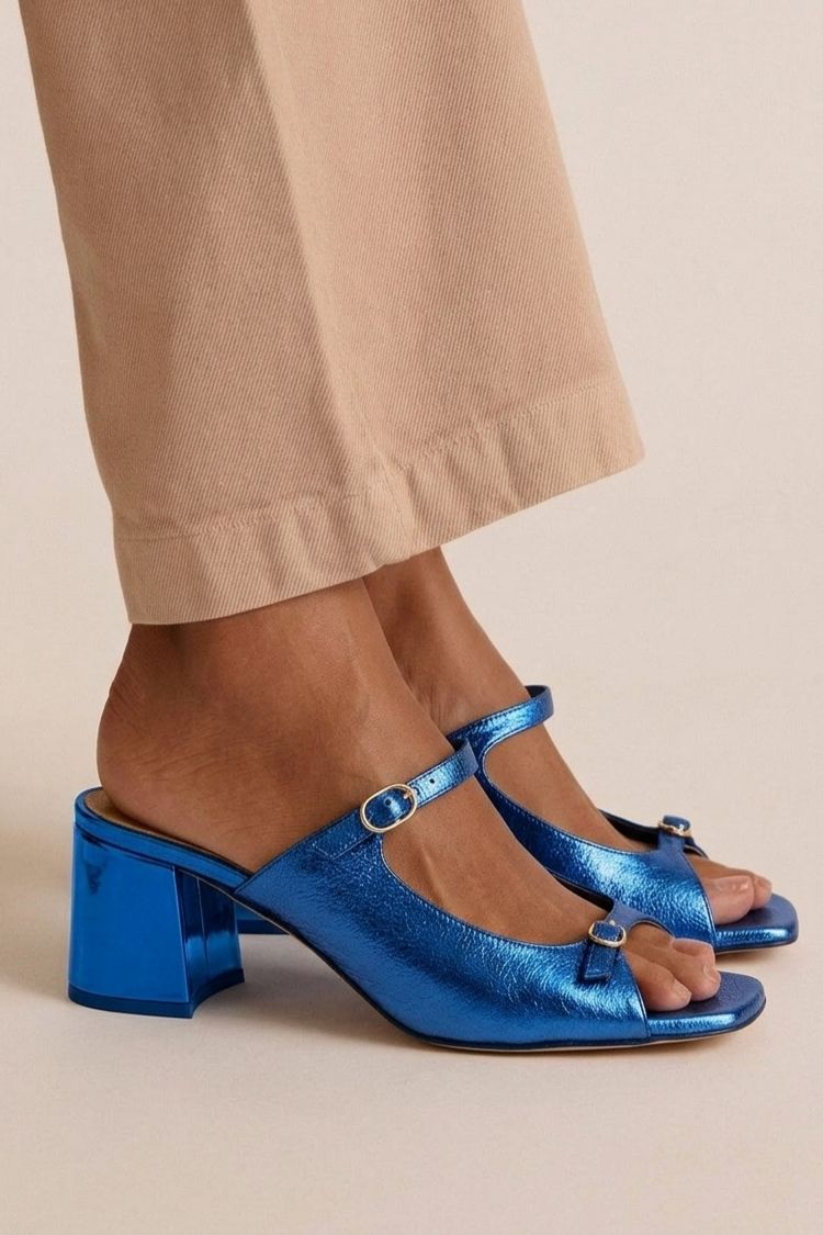 Mitzi | Sandalias Tipo Mule con Tacón Ancho