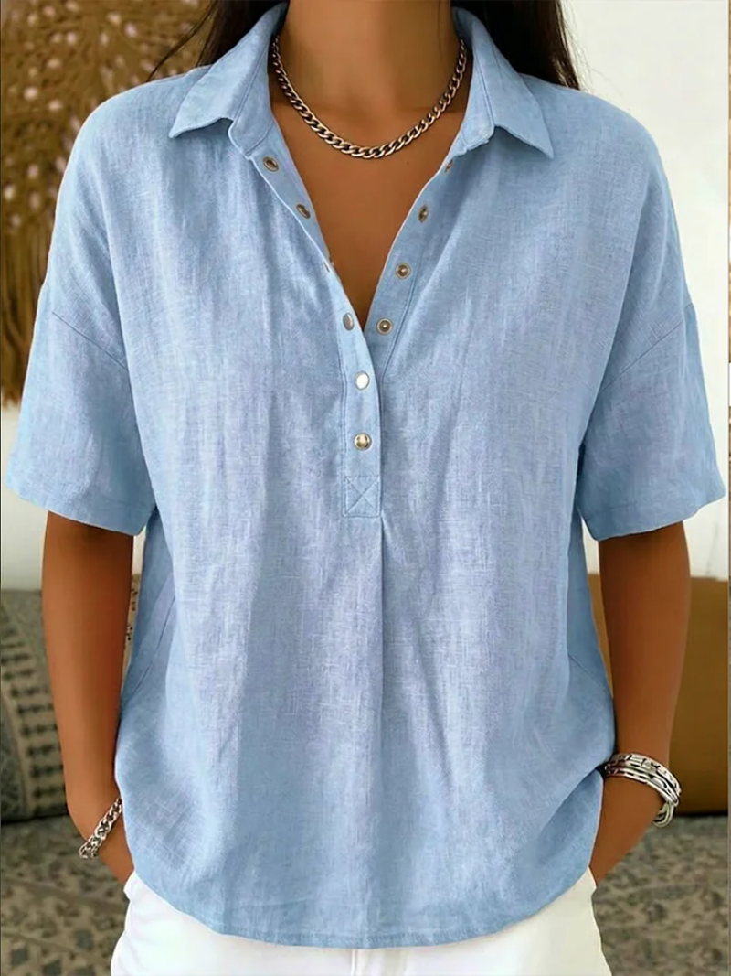 Clara Serra | Blusa con cuello y botones