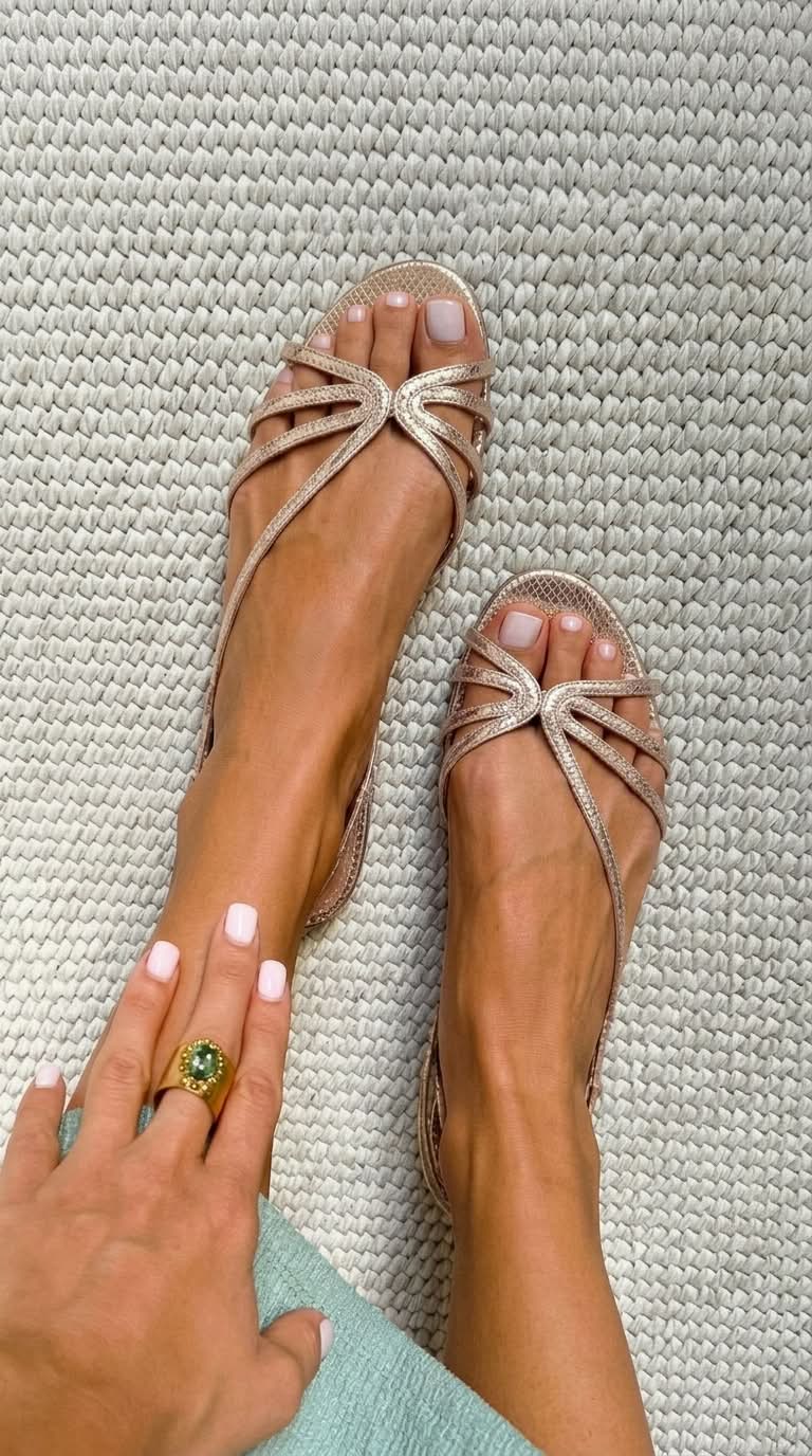 Elisa | Sandalias Metálicas de Tiras