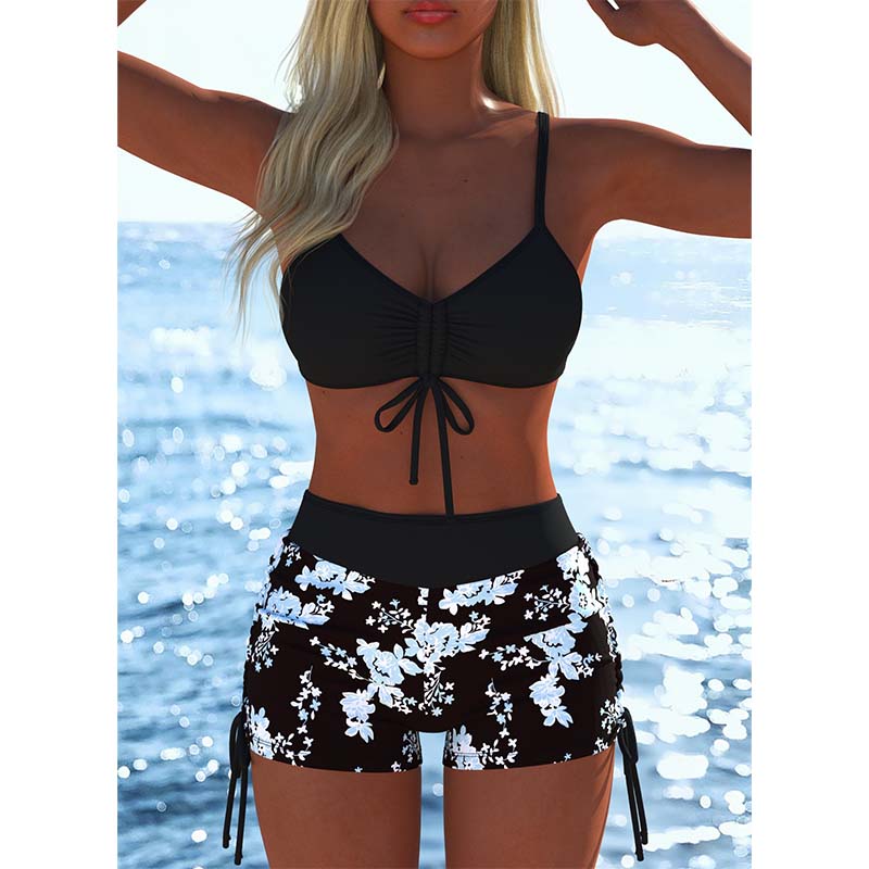 Clara Serra | Conjunto de bikini: top con cordones y braguitas tipo bóxer, varios diseños
