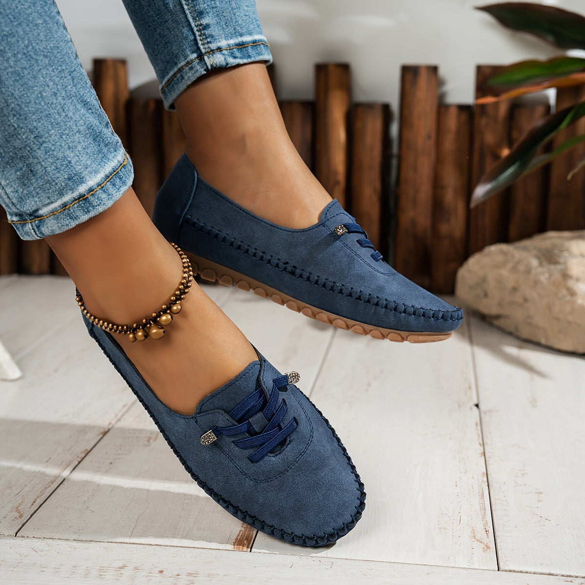 Mocasines flexibles con sujeción integral para pies sensibles