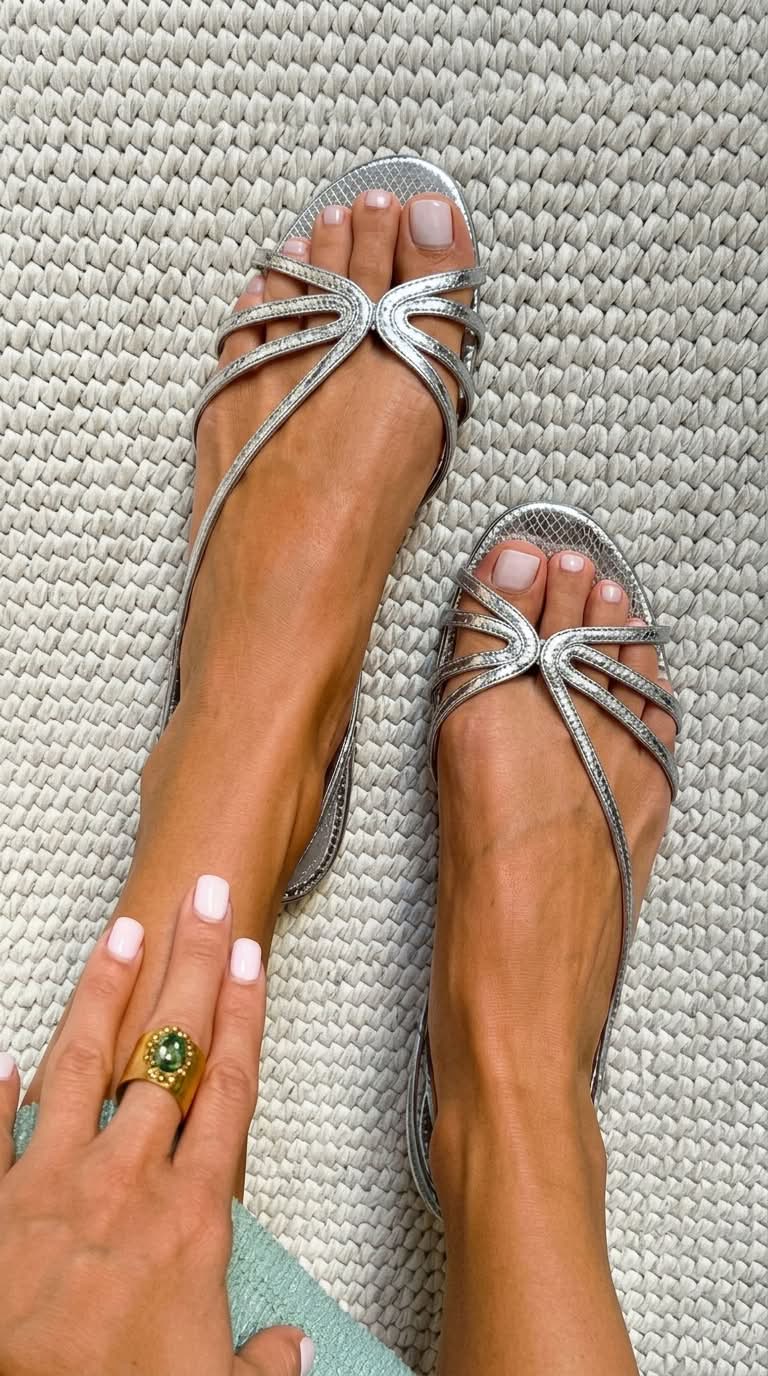 Elisa | Sandalias Metálicas de Tiras