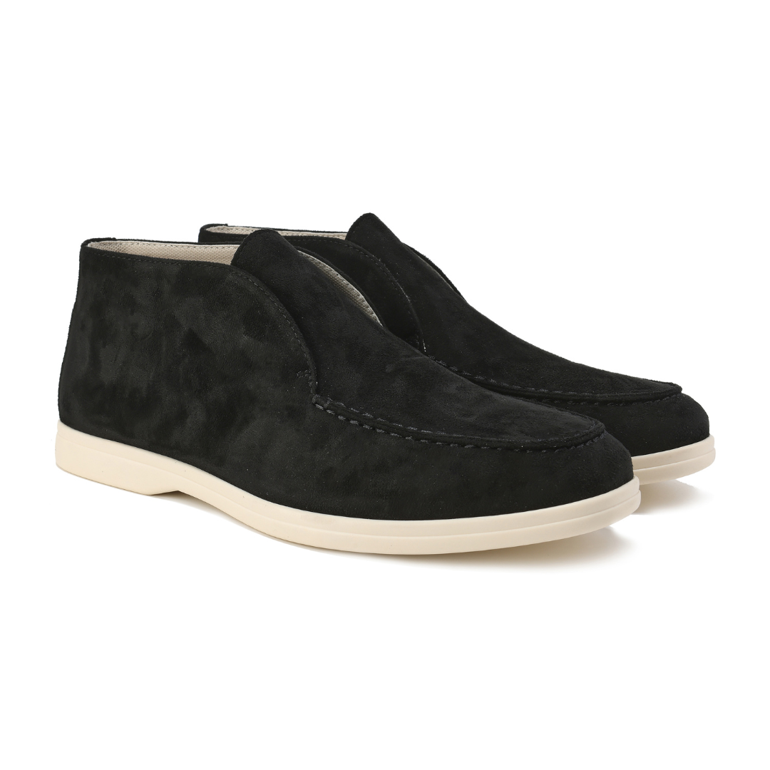 Mocasines altos de ante