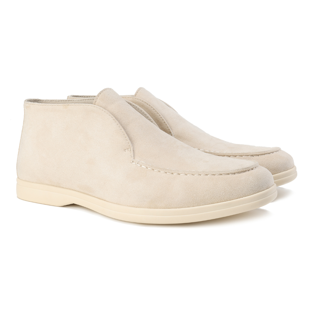Mocasines altos de ante