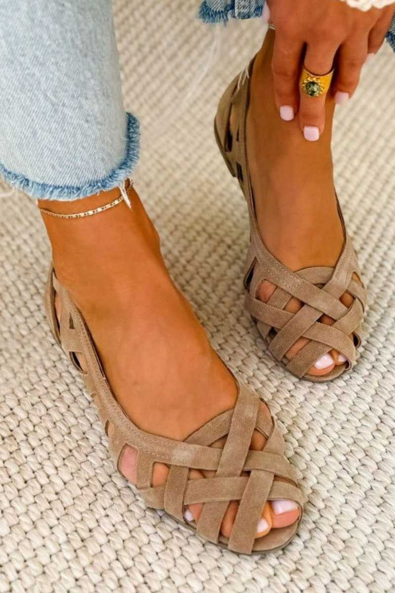 Ivonne | Sandalias Tejidas de Punta Abierta
