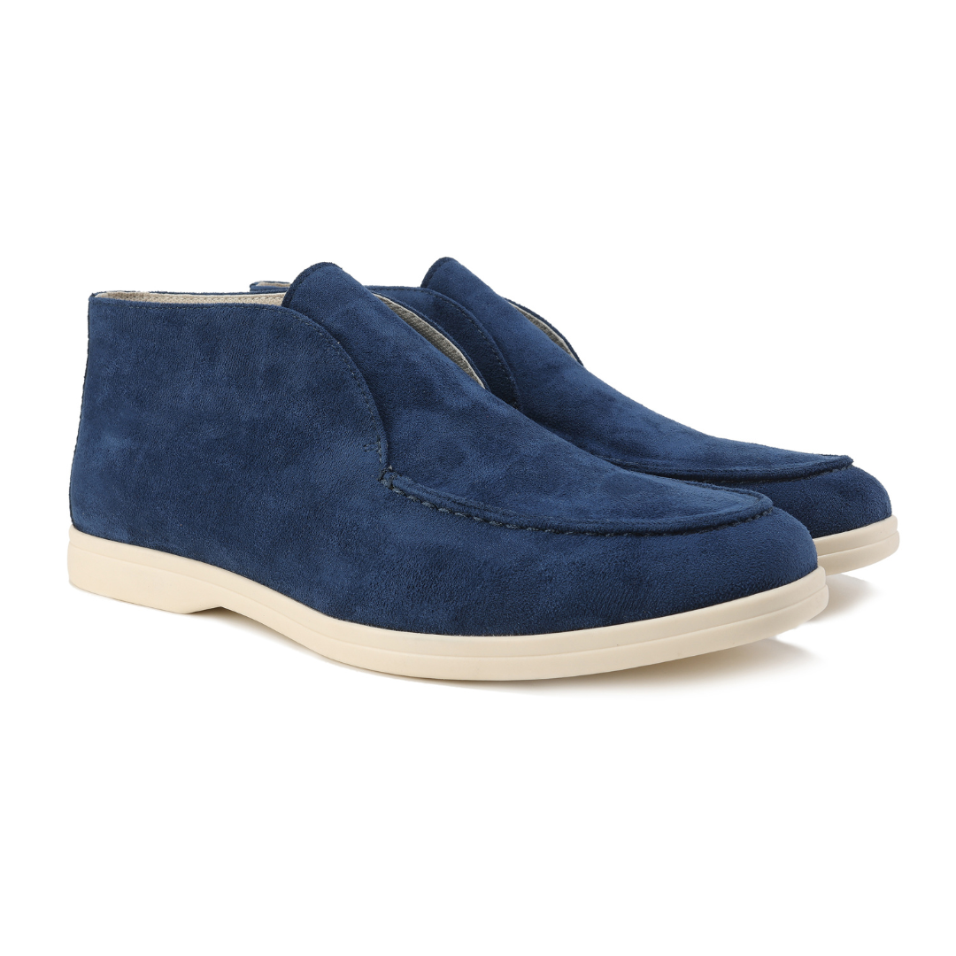 Mocasines altos de ante