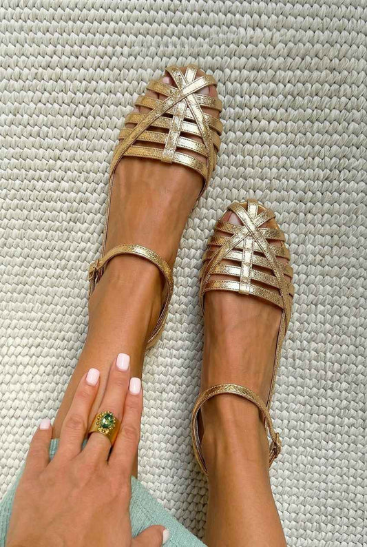 Mireya | Sandalias Estilo Jaula de Punta Cerrada