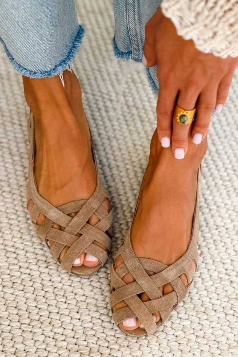 Ivonne | Sandalias Tejidas de Punta Abierta