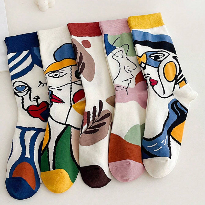 Calcetines abstractos y desenfadados