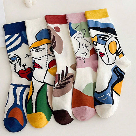 Calcetines abstractos y desenfadados
