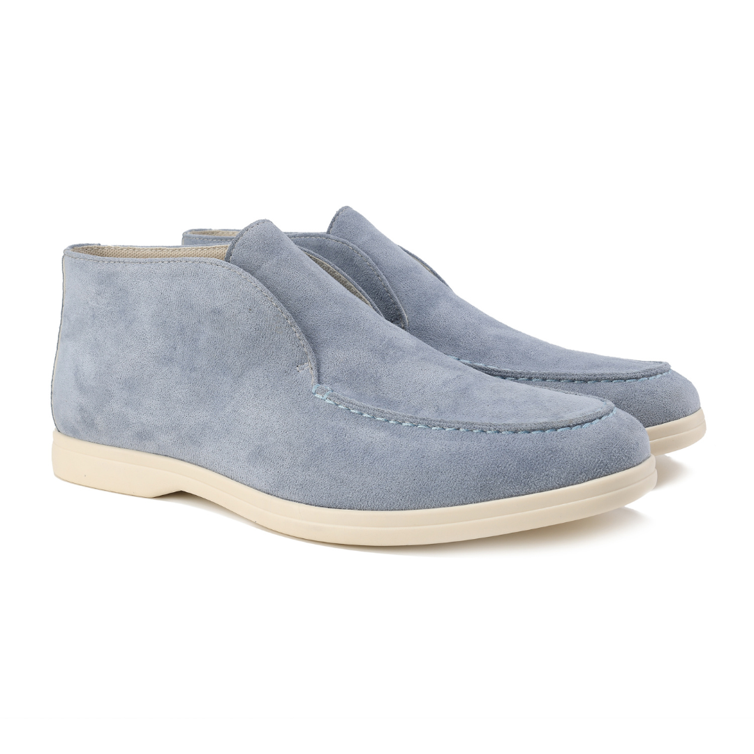 Mocasines altos de ante