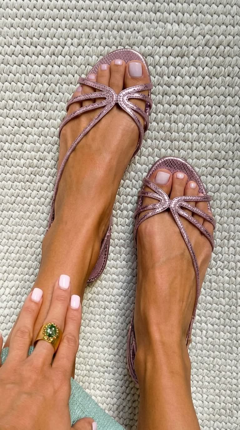 Elisa | Sandalias Metálicas de Tiras