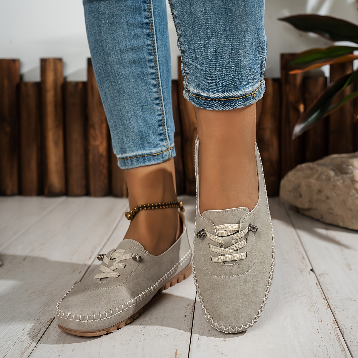 Mocasines flexibles con sujeción integral para pies sensibles