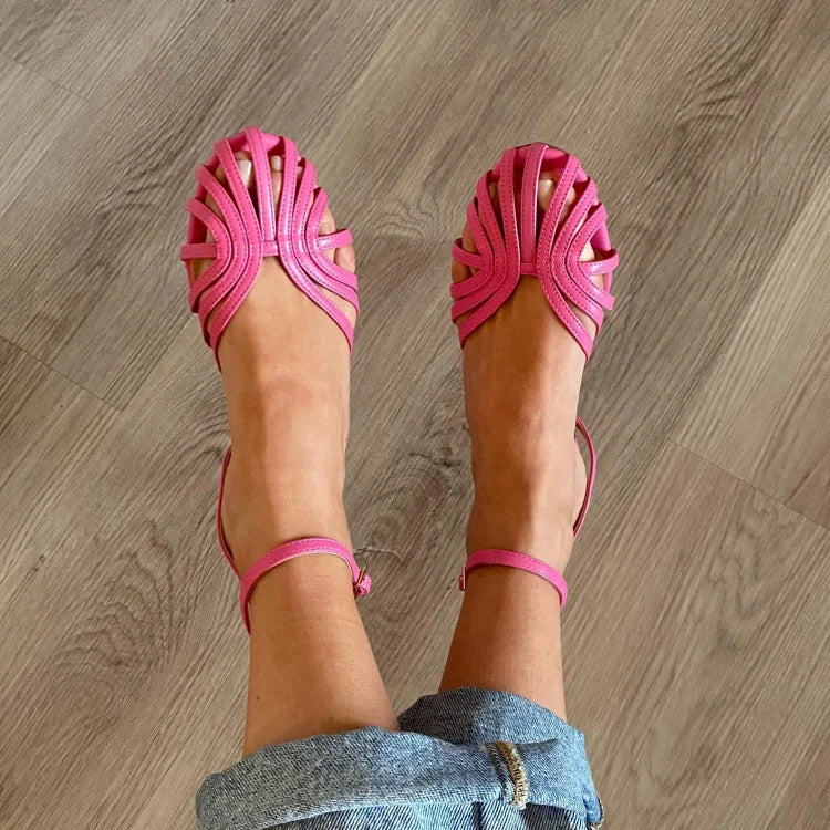 Cecilia | Sandalias de Tiras con Punta Redonda