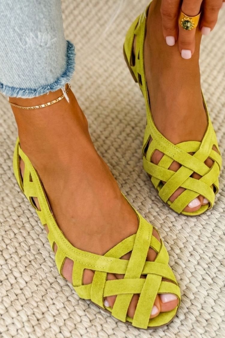 Ivonne | Sandalias Tejidas de Punta Abierta