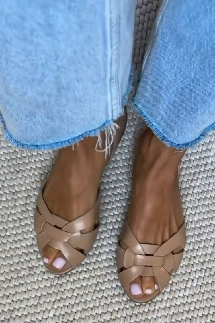 Nancy | Sandalias Trenzadas de Punta Abierta