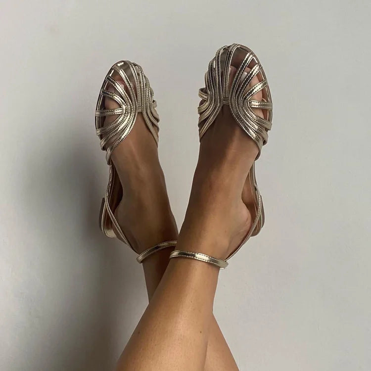 Cecilia | Sandalias de Tiras con Punta Redonda