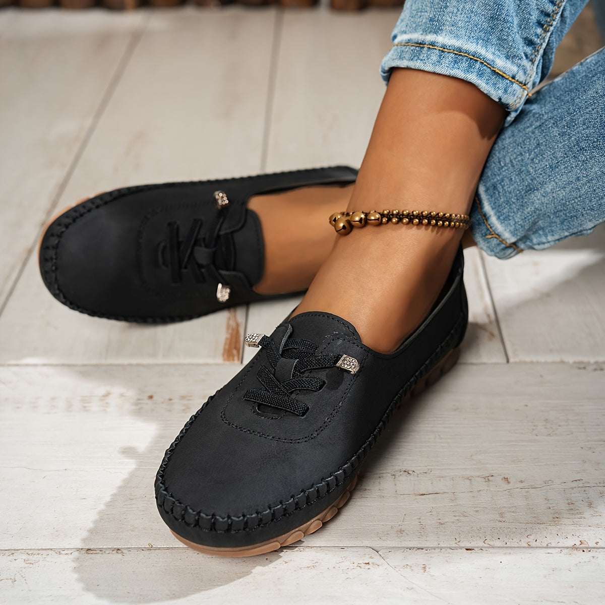 Mocasines flexibles con sujeción integral para pies sensibles