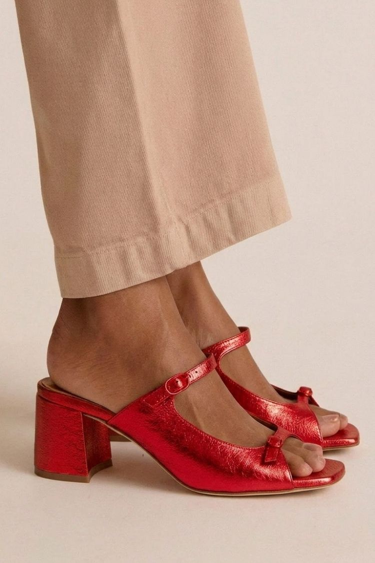 Mitzi | Sandalias Tipo Mule con Tacón Ancho