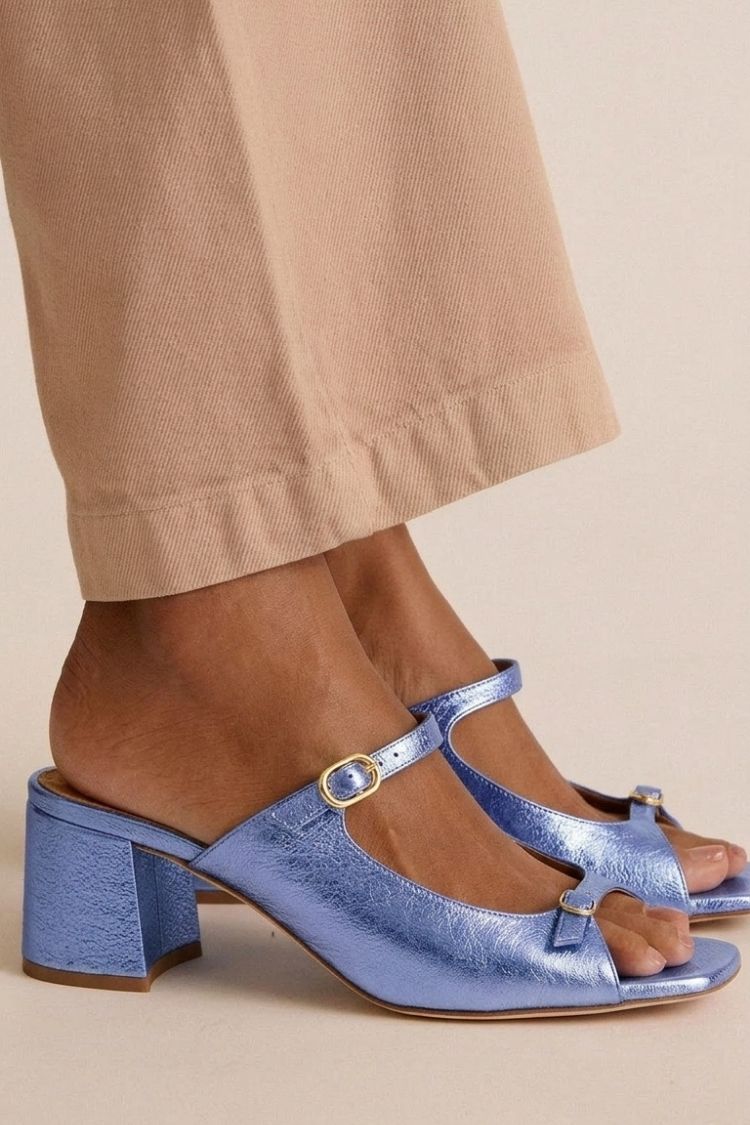 Mitzi | Sandalias Tipo Mule con Tacón Ancho