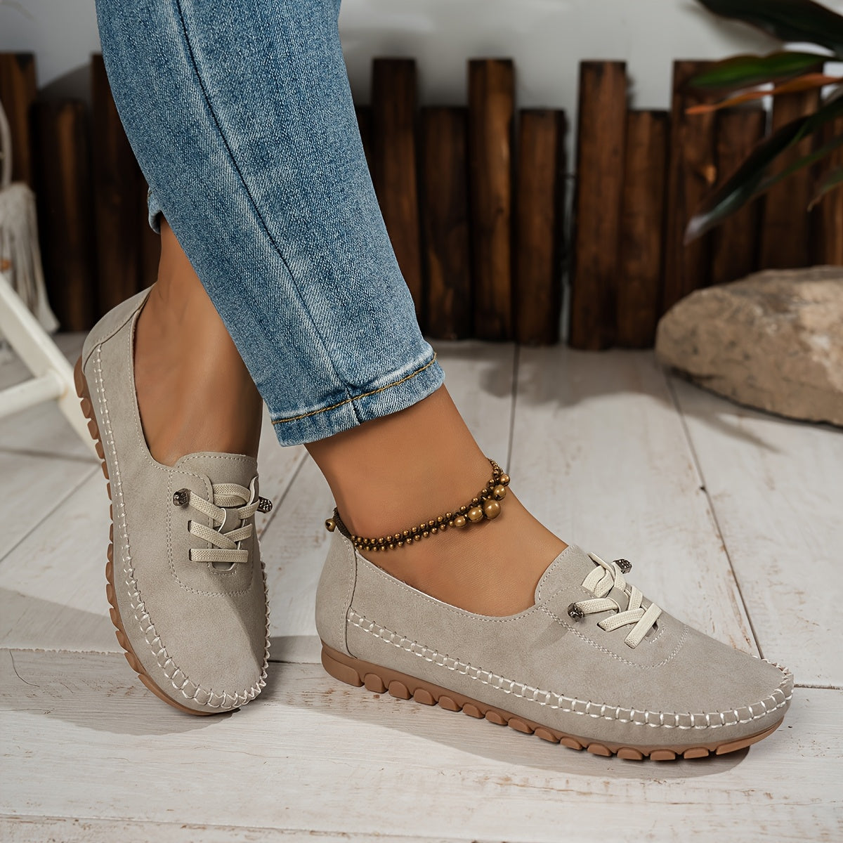 Mocasines flexibles con sujeción integral para pies sensibles