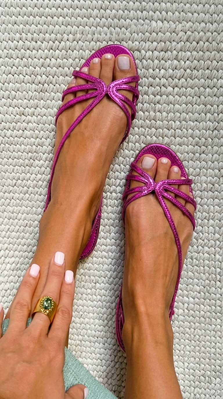 Elisa | Sandalias Metálicas de Tiras