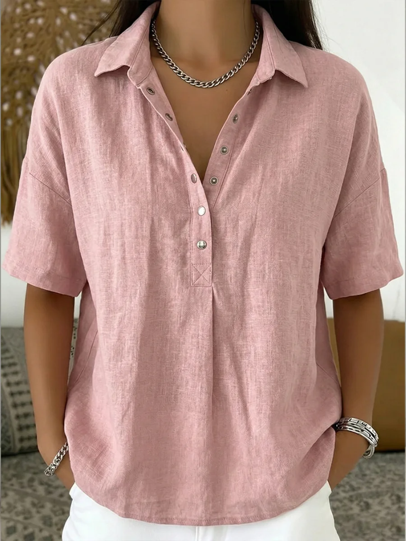 Clara Serra | Blusa con cuello y botones