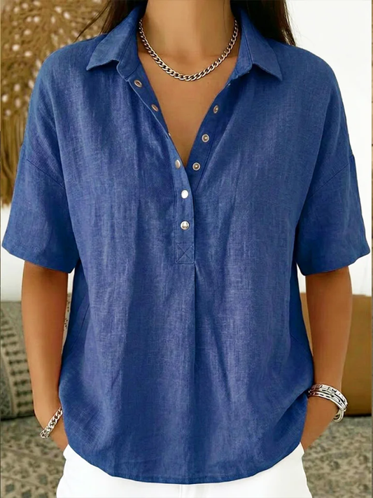 Clara Serra | Blusa con cuello y botones