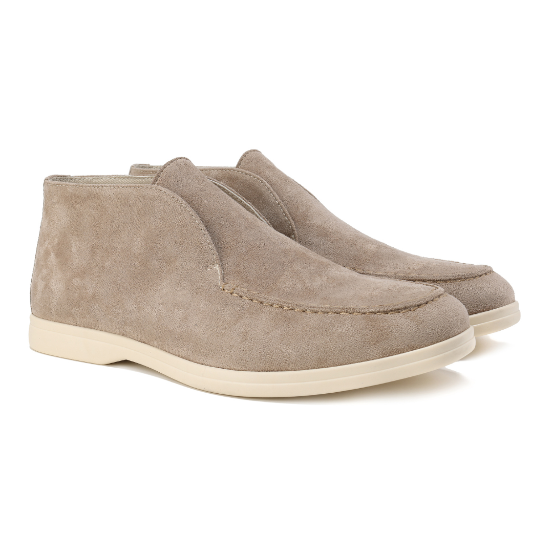 Mocasines altos de ante