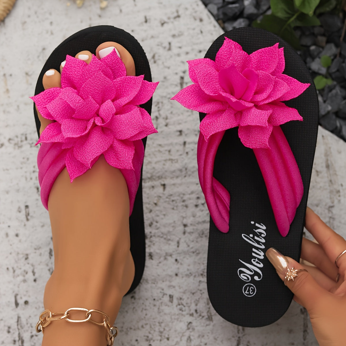 Sandra | Sandalias Flor Elegante