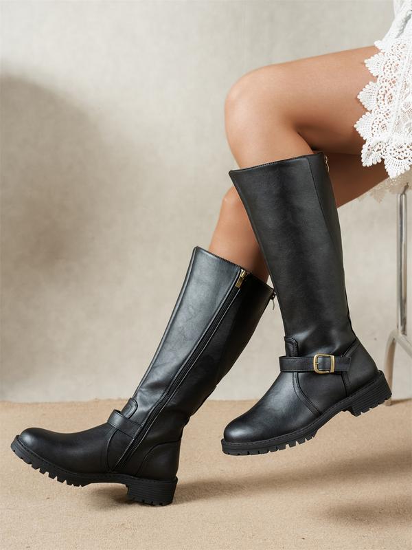 Botas elegantes de tacón bajo para mujer