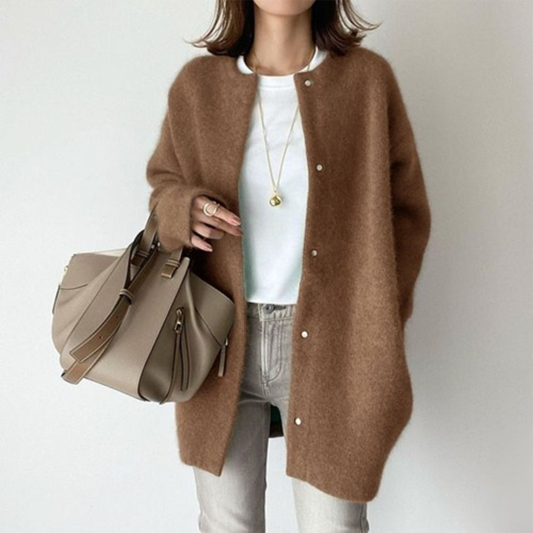 Elegante chaqueta de punto para mujer
