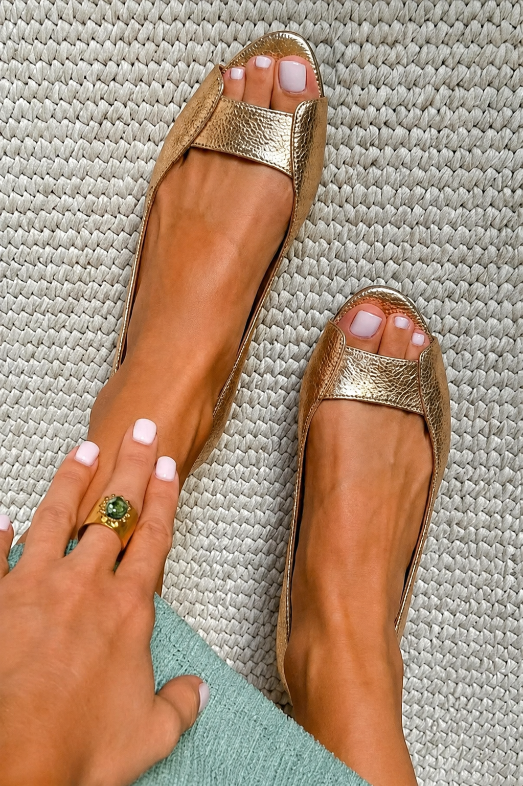 Itzayana | Sandalias Metálicas de Punta Abierta