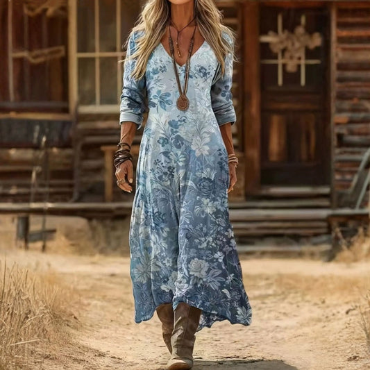 Vestido vintage con estampado floral