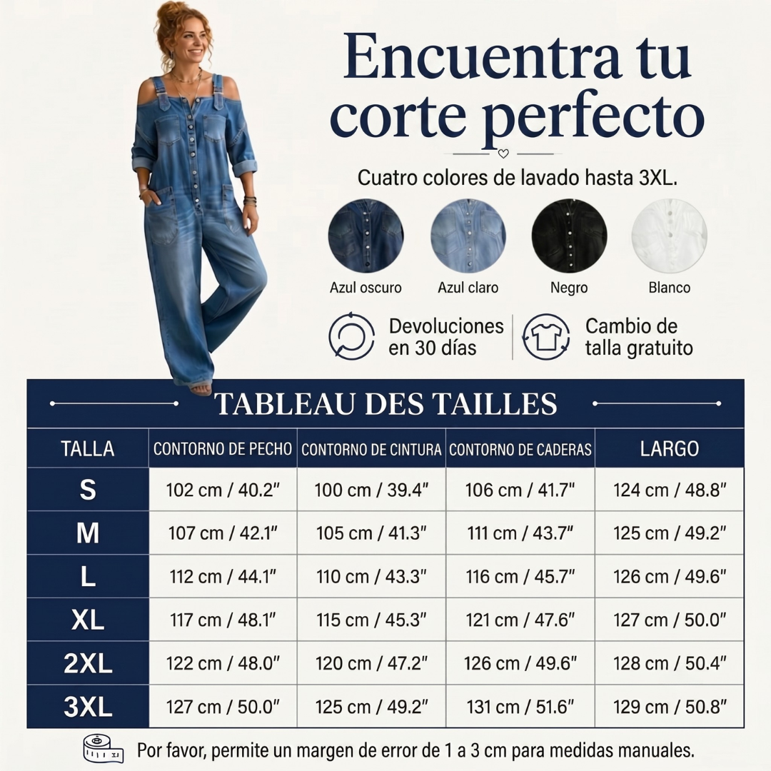 Clara Serra | Mono Holgado con Perneras anchas y bolsillos