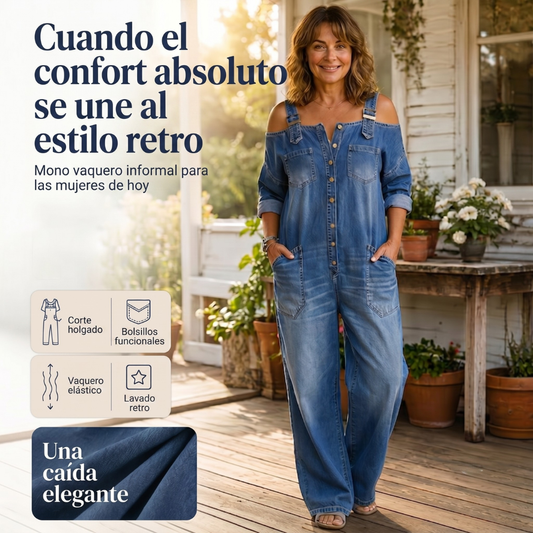 Clara Serra | Mono Holgado con Perneras anchas y bolsillos