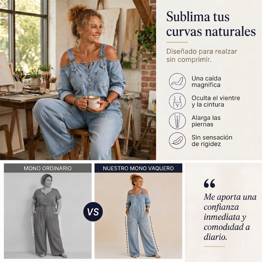 Clara Serra | Mono Holgado con Perneras anchas y bolsillos