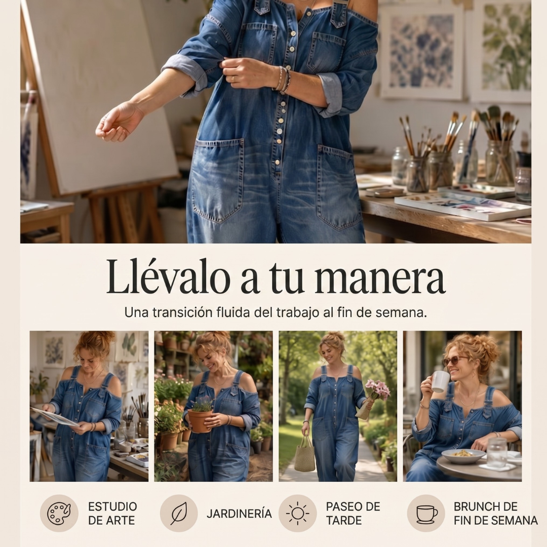 Clara Serra | Mono Holgado con Perneras anchas y bolsillos