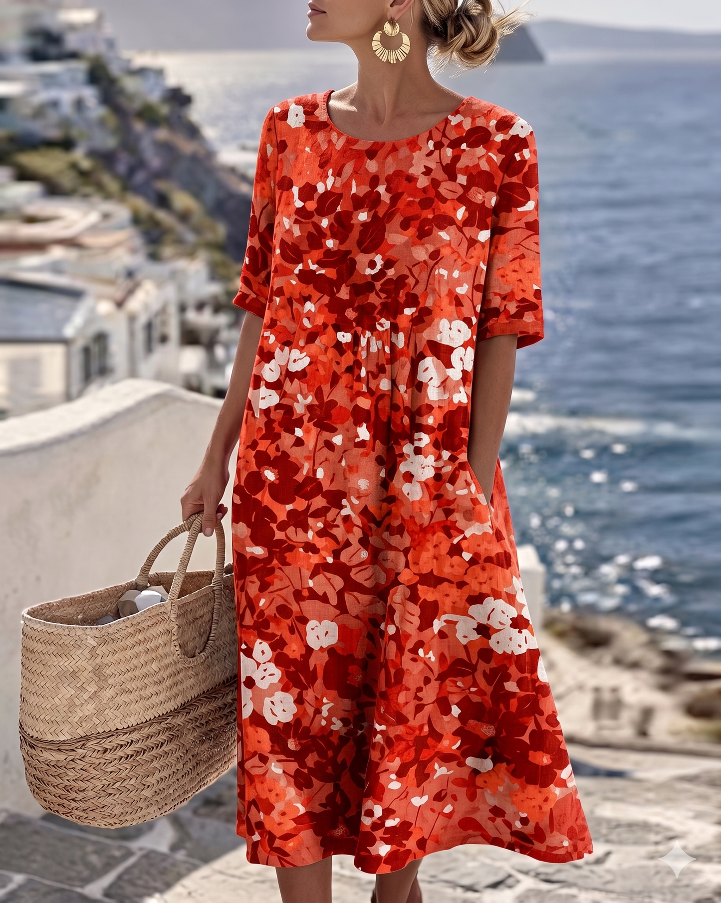 Clara Serra | Vestido estampado holgado