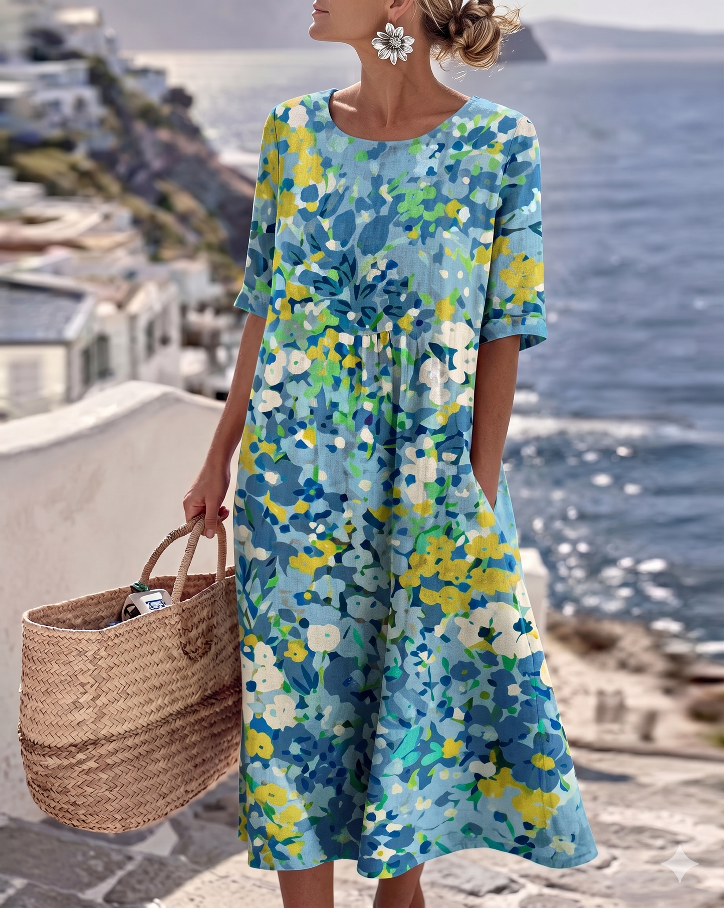 Clara Serra | Vestido estampado holgado