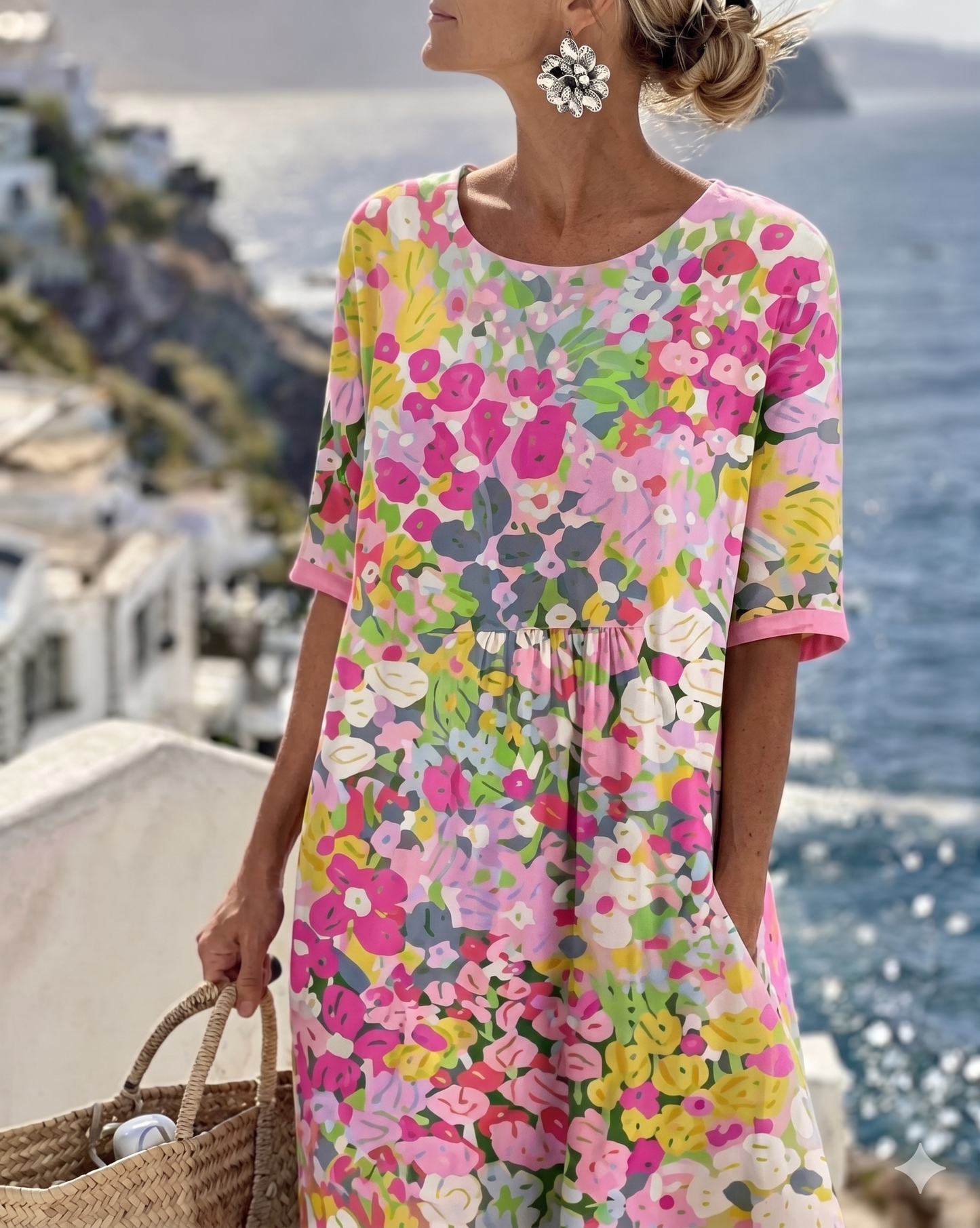 Clara Serra | Vestido estampado holgado