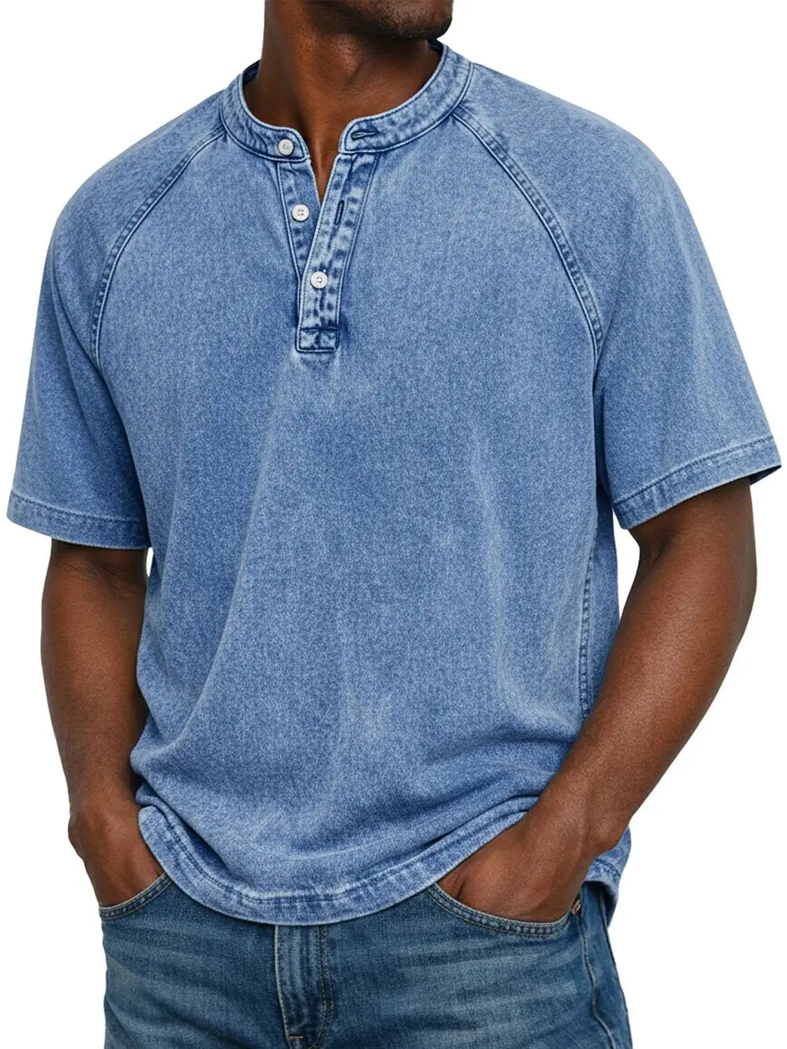 Camisa vintage abotonada para hombre