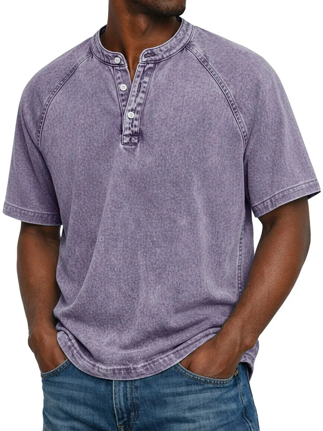 Camisa vintage abotonada para hombre
