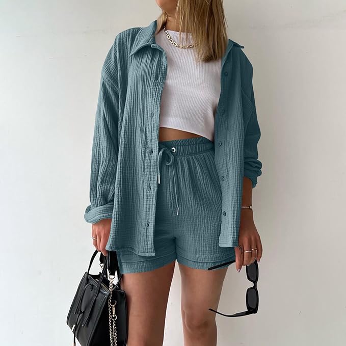 Conjunto de algodón informal para el día a día