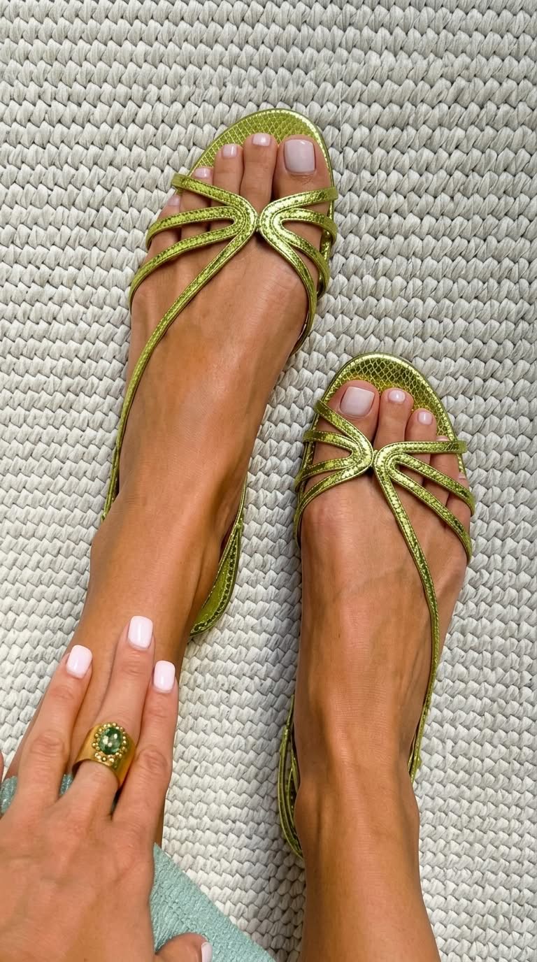 Elisa | Sandalias Metálicas de Tiras