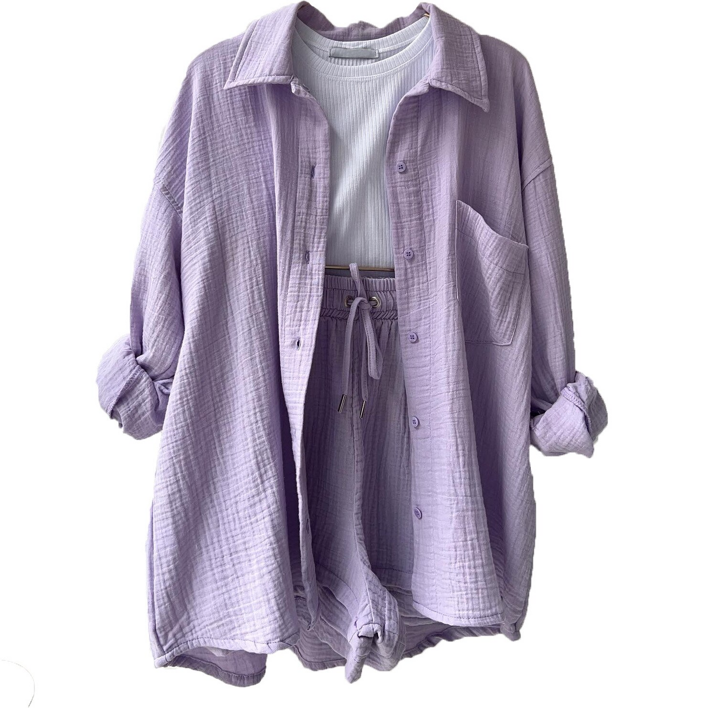 Conjunto de algodón informal para el día a día