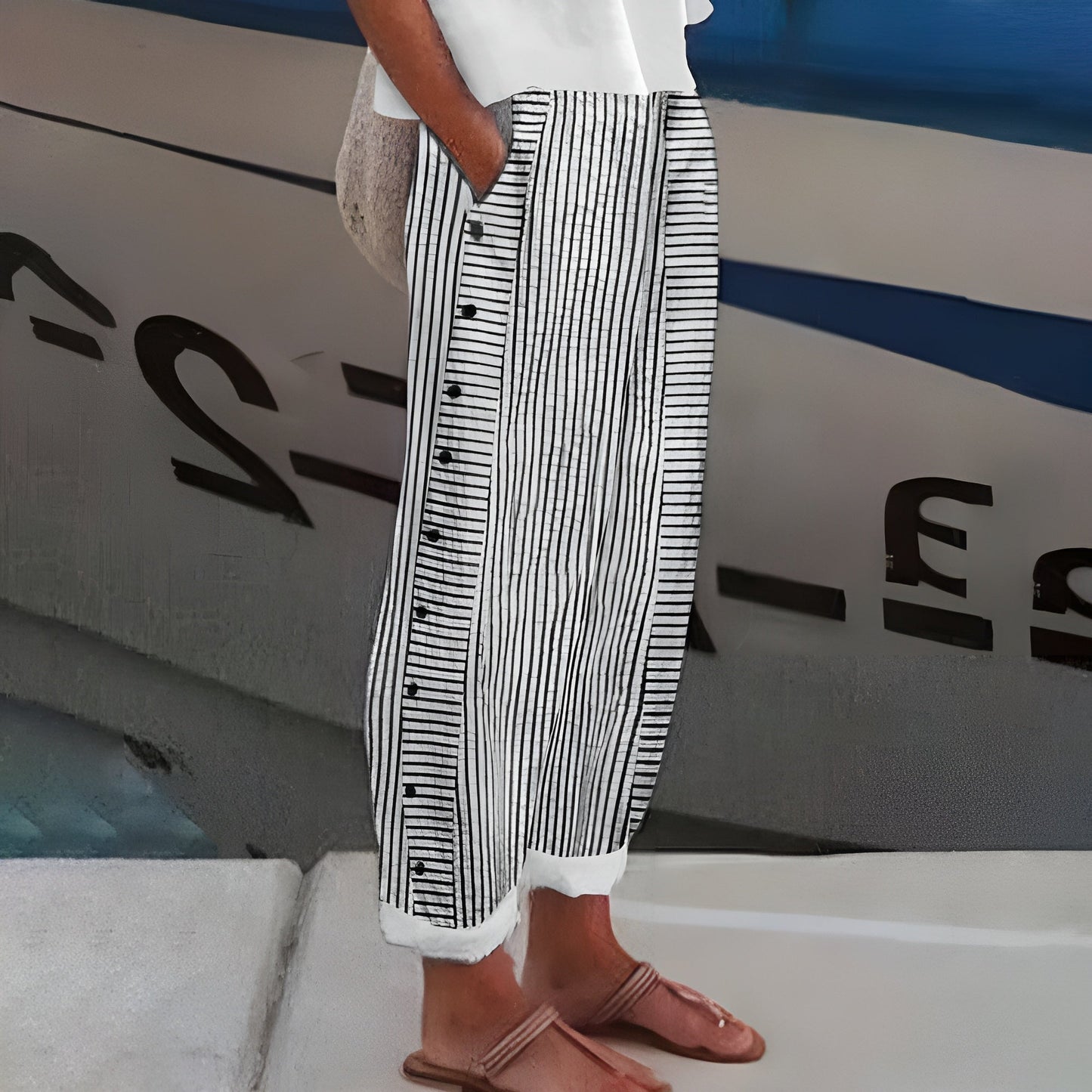 Pantalones ligeros de lino