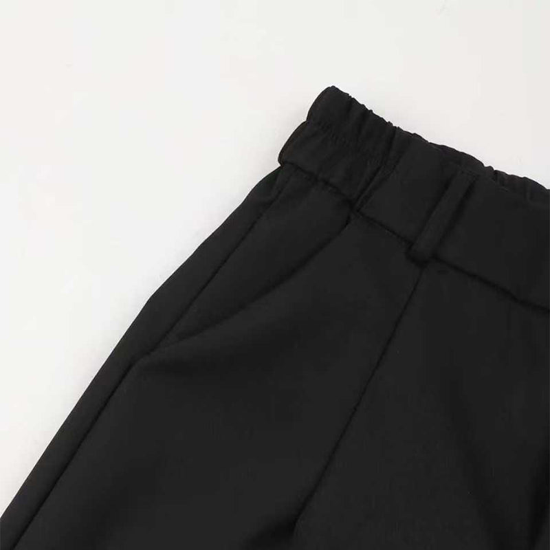 Pantalones elegantes de cintura alta para mujer