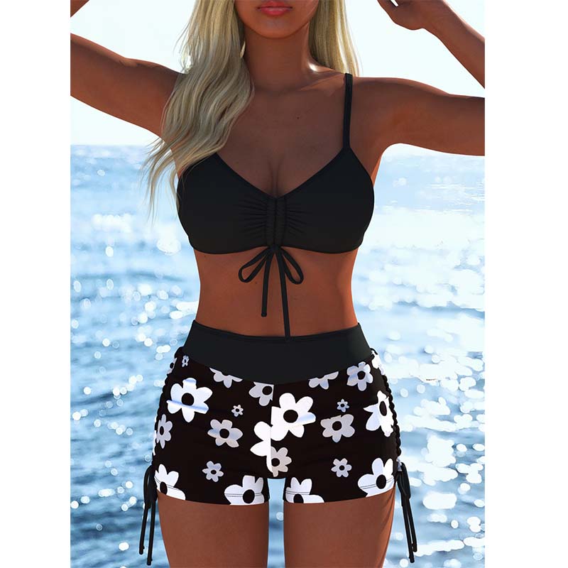 Clara Serra | Conjunto de bikini: top con cordones y braguitas tipo bóxer, varios diseños